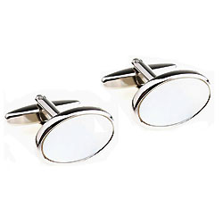 Cufflinks oval with insert for sublimation printing